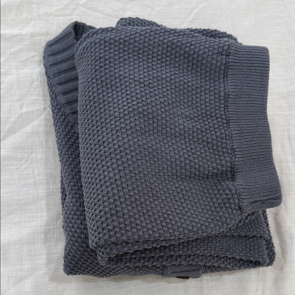 Free People Charcoal Gray Waffle Knit Jogger Pants - Picture 6 of 6